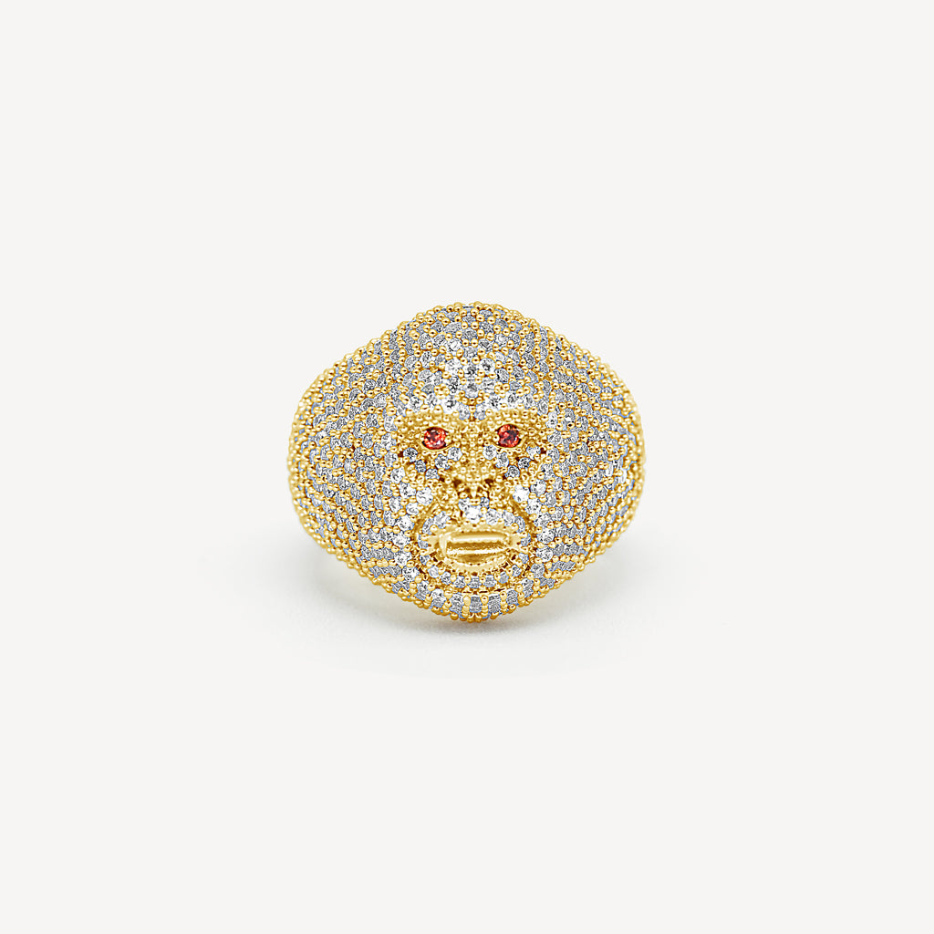 Gold Presidents Diamond Ring Yellow Gold / 7 Ape Ring