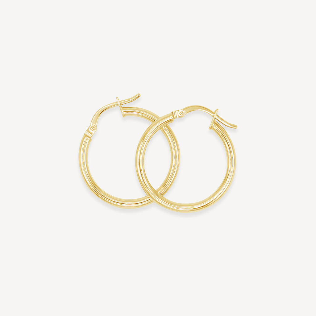 Gold Presidents Earrings 14k Yellow Gold 14k Gold Hoop Earrings