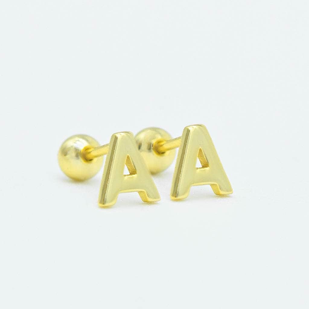 Gold Presidents Earrings Gold Initial Earrings