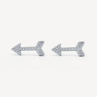 Boucles d'oreilles flèche en argent - Argent sterling