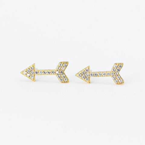 Gold Arrow Stud Earrings
