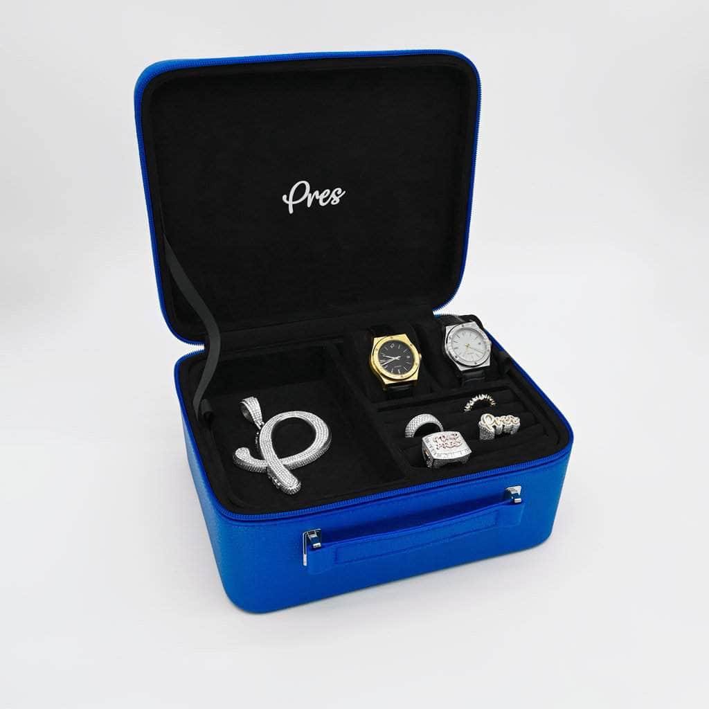 Gold Presidents Extra Pres Jewelry Box Blue