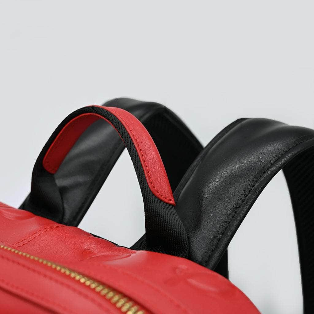 Black Pres Leather Backpack