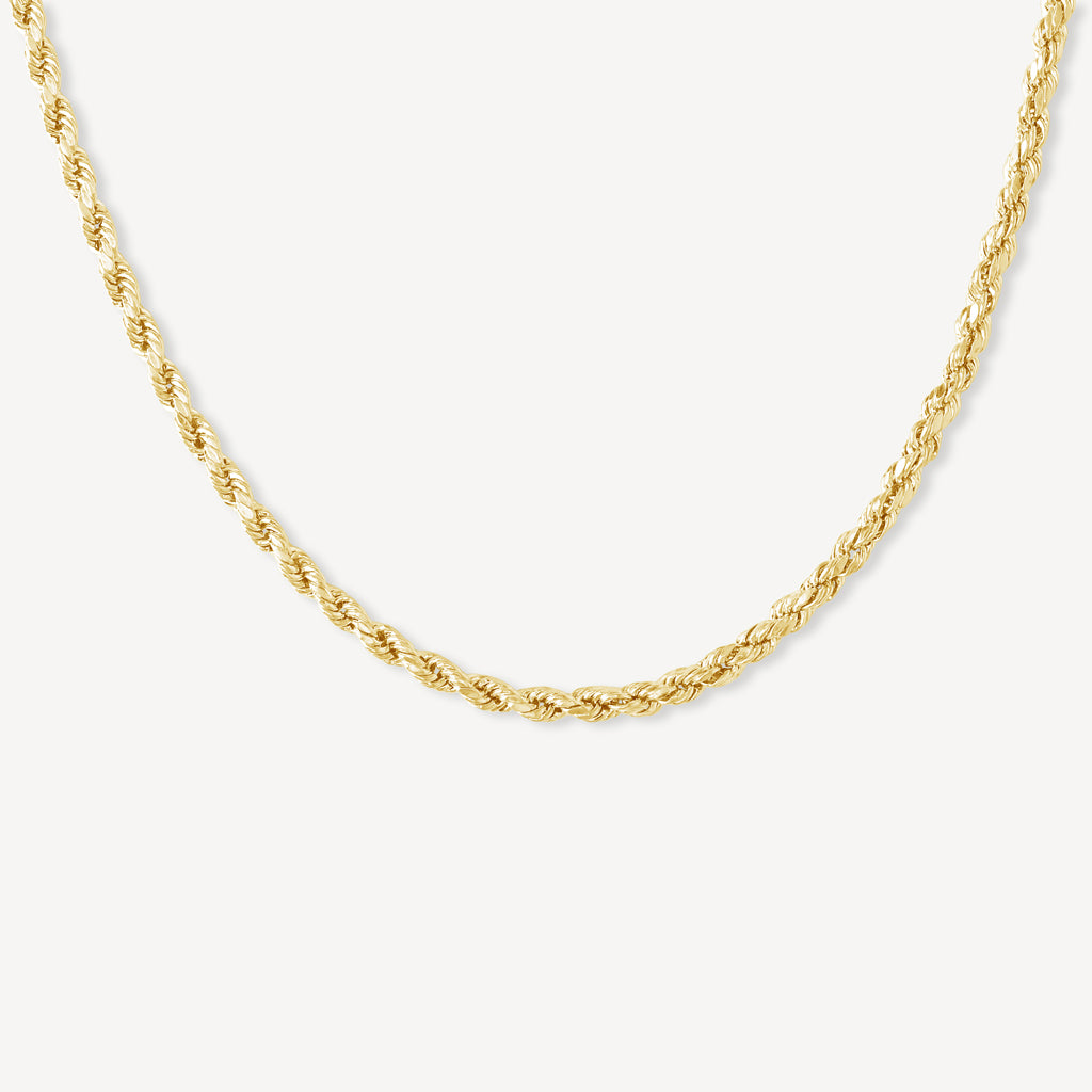 Gold Presidents Gold Rope Chain Yellow Gold / 16" Premium Gold Rope Chain - 4mm