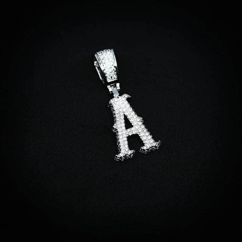 Gold Presidents Initial Necklace A Single Western Font Letter Pendant