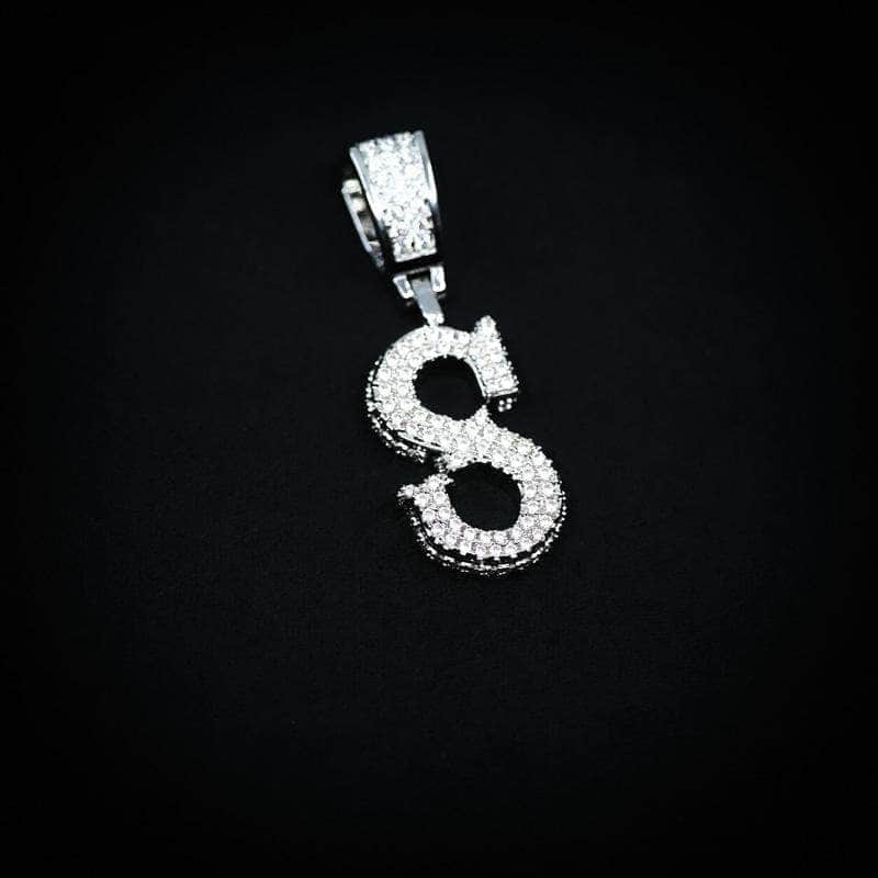 Single Western Font Letter Pendant Gold Presidents