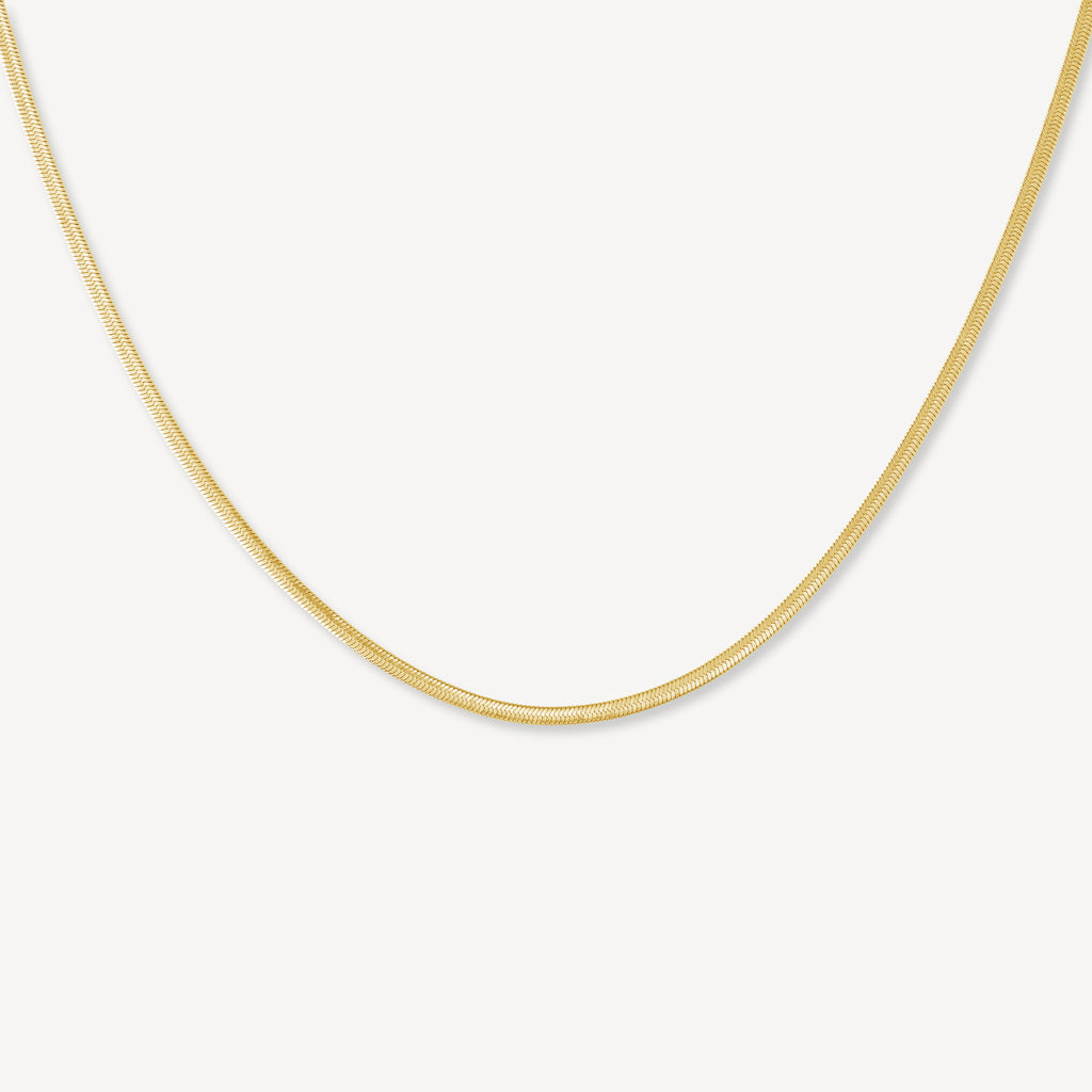 Gold Herringbone Chain 2mm