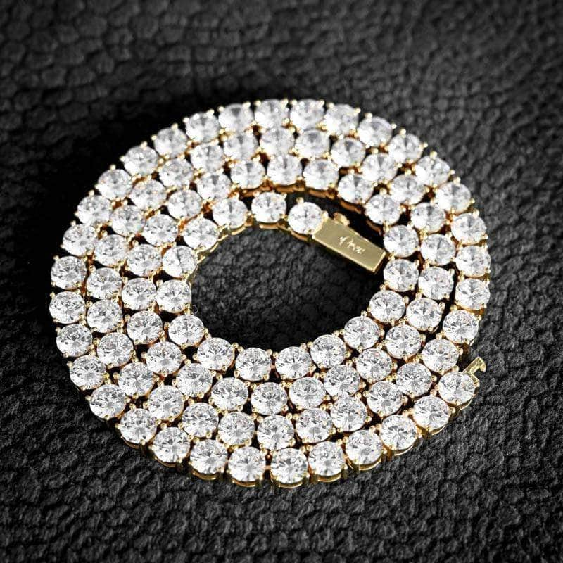 Gold Presidents 3mm Round Cut Tennis Bracelet