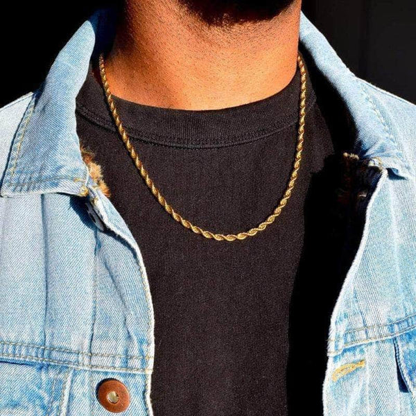 4mm Rope Chain  Gold - Oliver Cabell