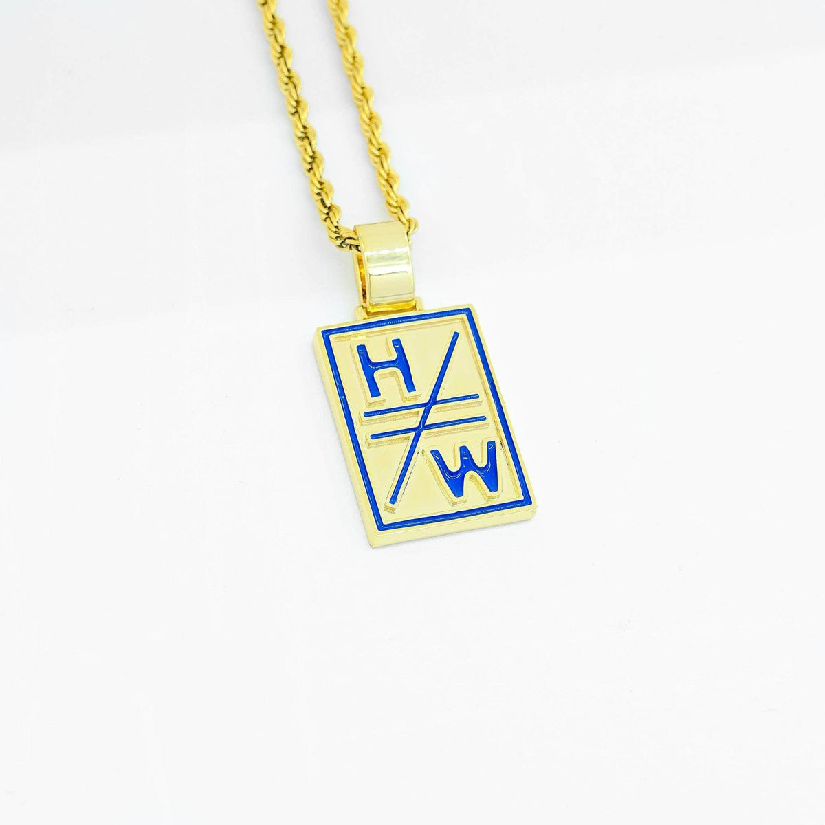 Gold Presidents OPTIONS_HIDDEN_PRODUCT Blue / 18&quot; Rope Chain HommeWrk Pendant
