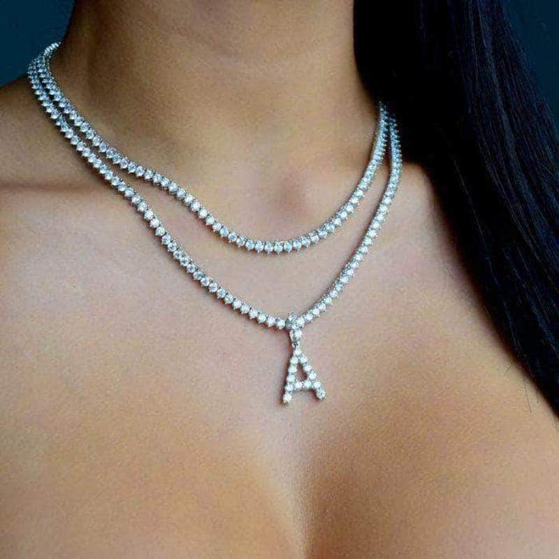 Mini Initial Letter Necklace | Small Initial Necklace - Klase – shopklase
