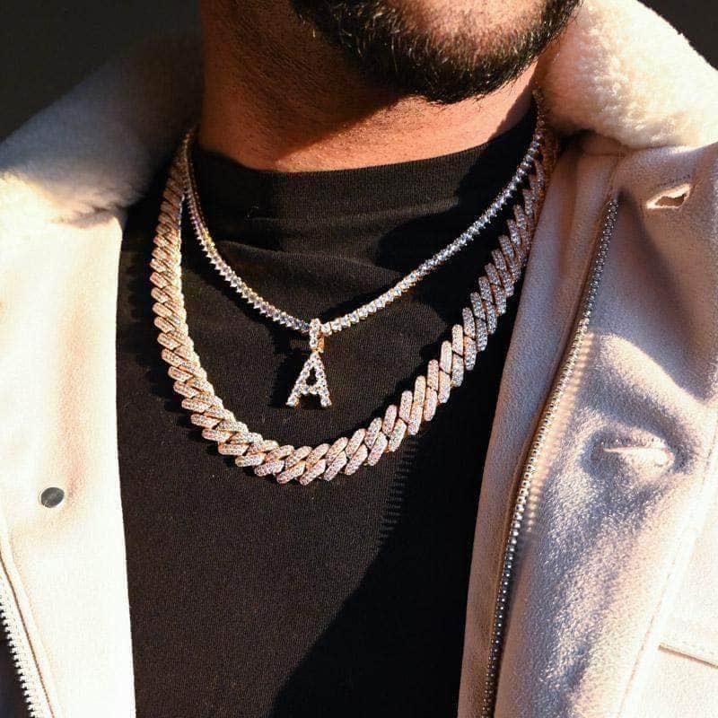 Mens diamond initial pendant Clearance