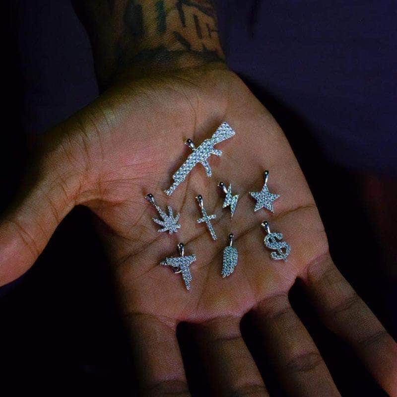 Gold Presidents Pendant Lightning Bolt Pendant