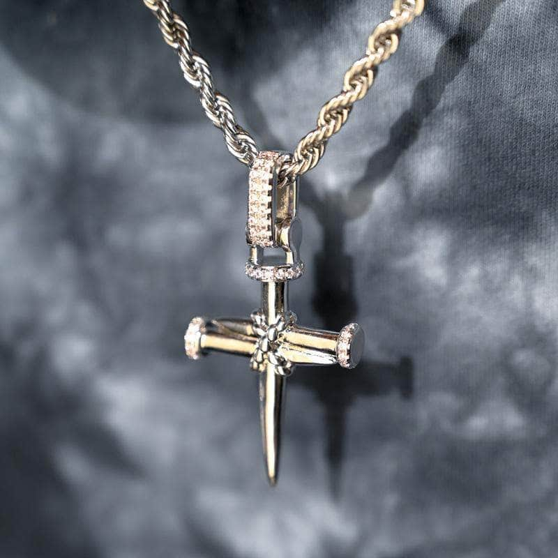 Nail Cross in White Gold - Gold Presidents