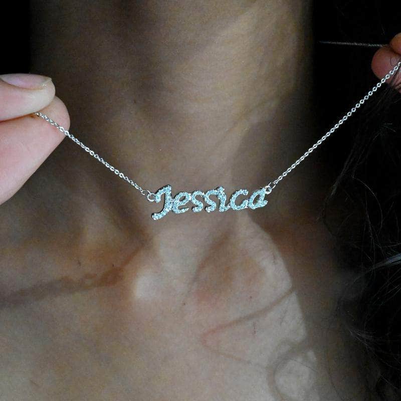 Initial necklace Letter V Necklace Silver name necklace Tiny