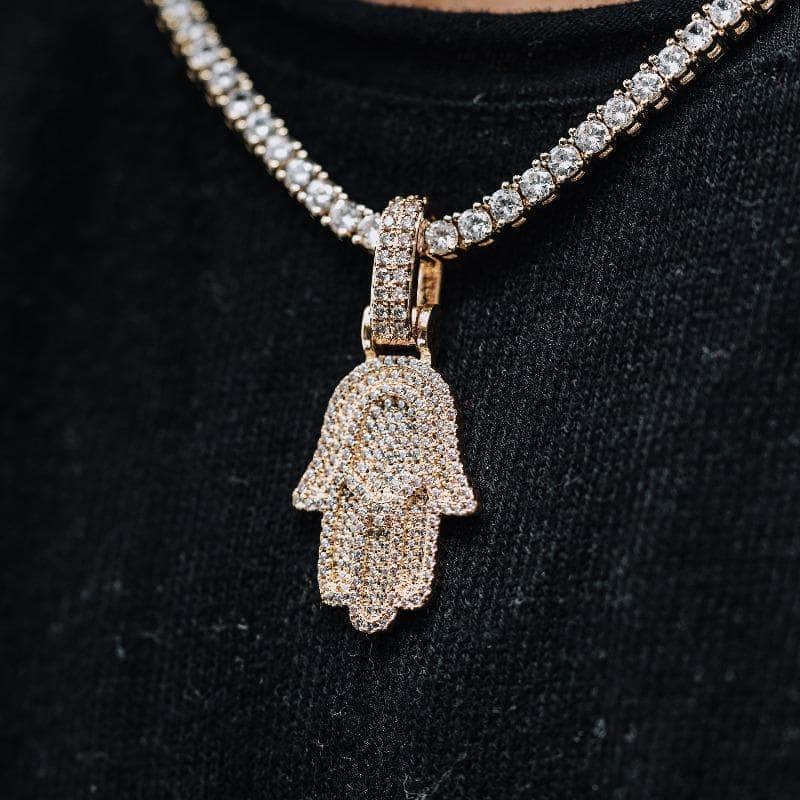 Hamsa Rope Chain Diamond Hamsa Pendant | Gold Presidents