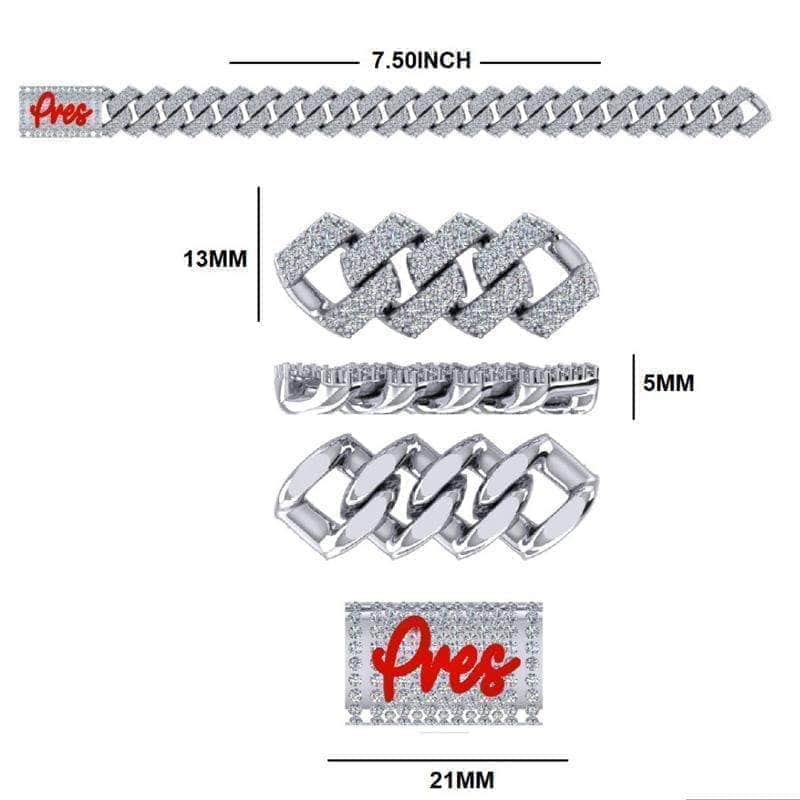 Gold Presidents Real Diamond Bracelet Custom Diamond Prong Cuban Link Bracelet - VVS, VS, SI - (Consultation Deposit)