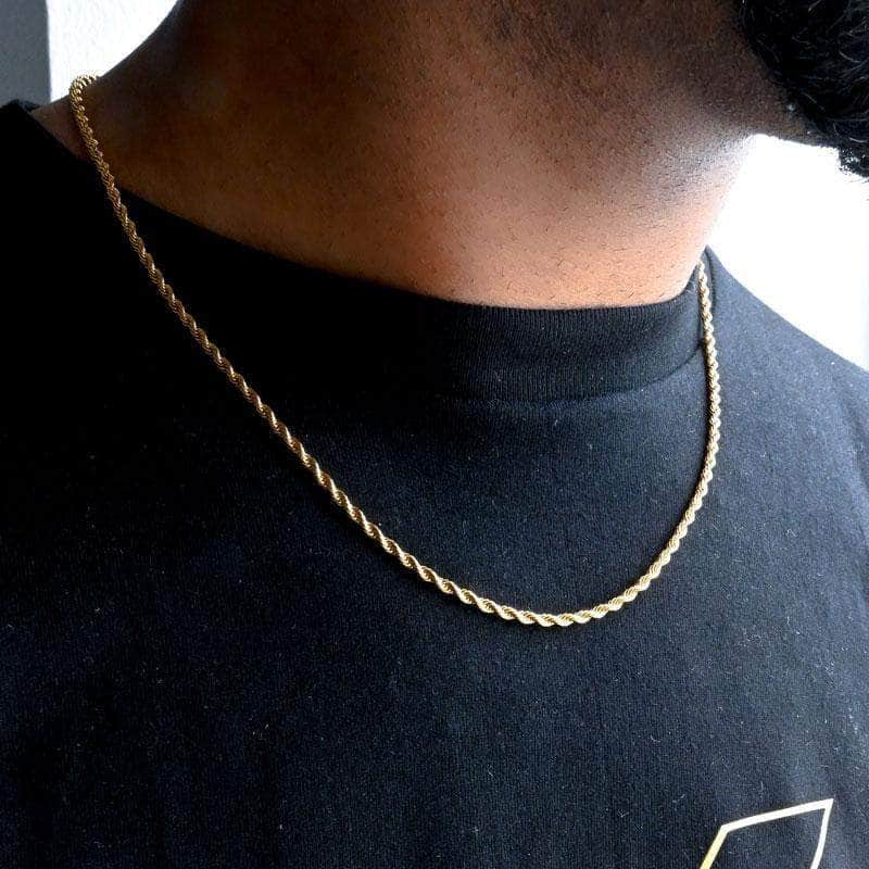 10k Gold Chain - Gold Rope Chain 2mm - Pres