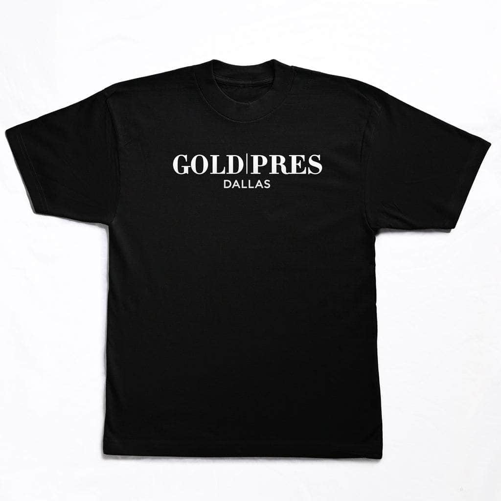 Gold Presidents T Shirt Gold | Pres Dallas Short Sleeve Tee - Black