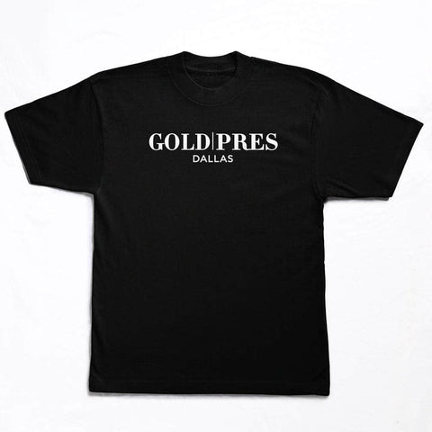 Gold | Pres Dallas Short Sleeve Tee - Black