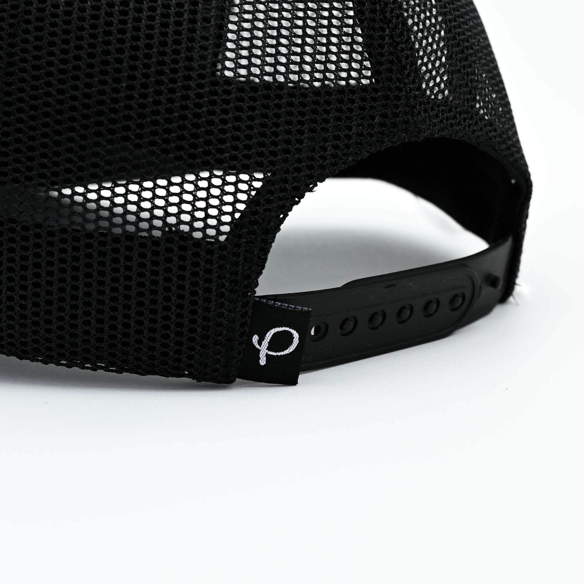 Gold Presidents Trucker Hat Black P Logo Leather Trucker Hat