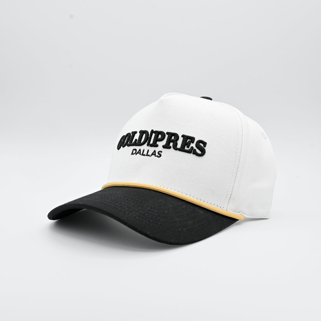 Gold Presidents Trucker Hat Gold Pres Dallas Classic Snapback White/Black