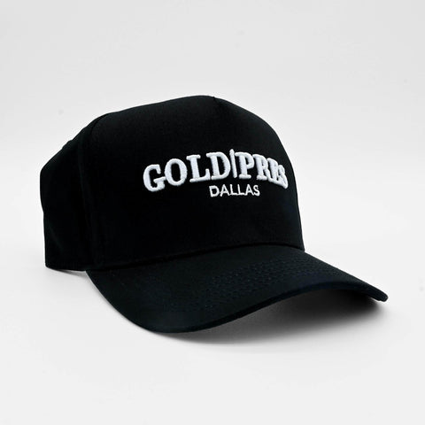 Chapeau doré avec logo Pres
