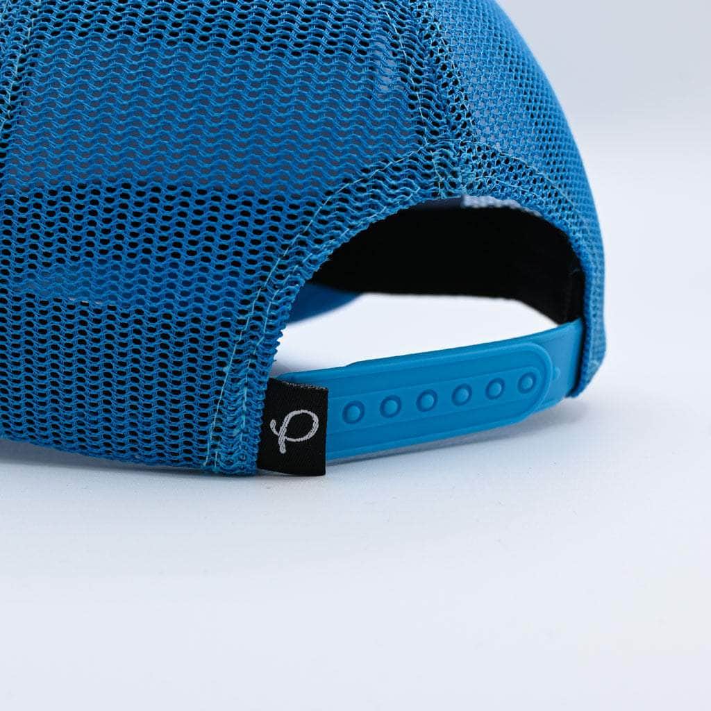 Gold Presidents Trucker Hat P Logo Leather Trucker Hat Cool Blue