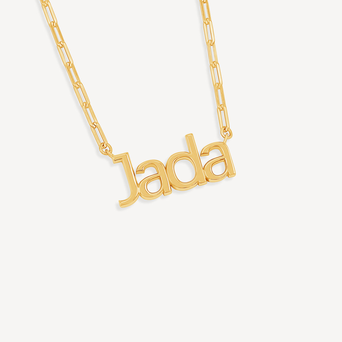 Gold Presidents Women's Custom Name Necklace Custom Gold Bubble Name Necklace