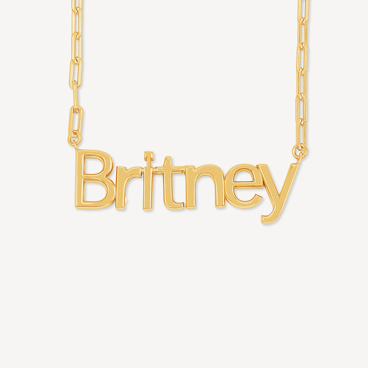 Gold Presidents Women's Custom Name Necklace Custom Gold Bubble Name Necklace