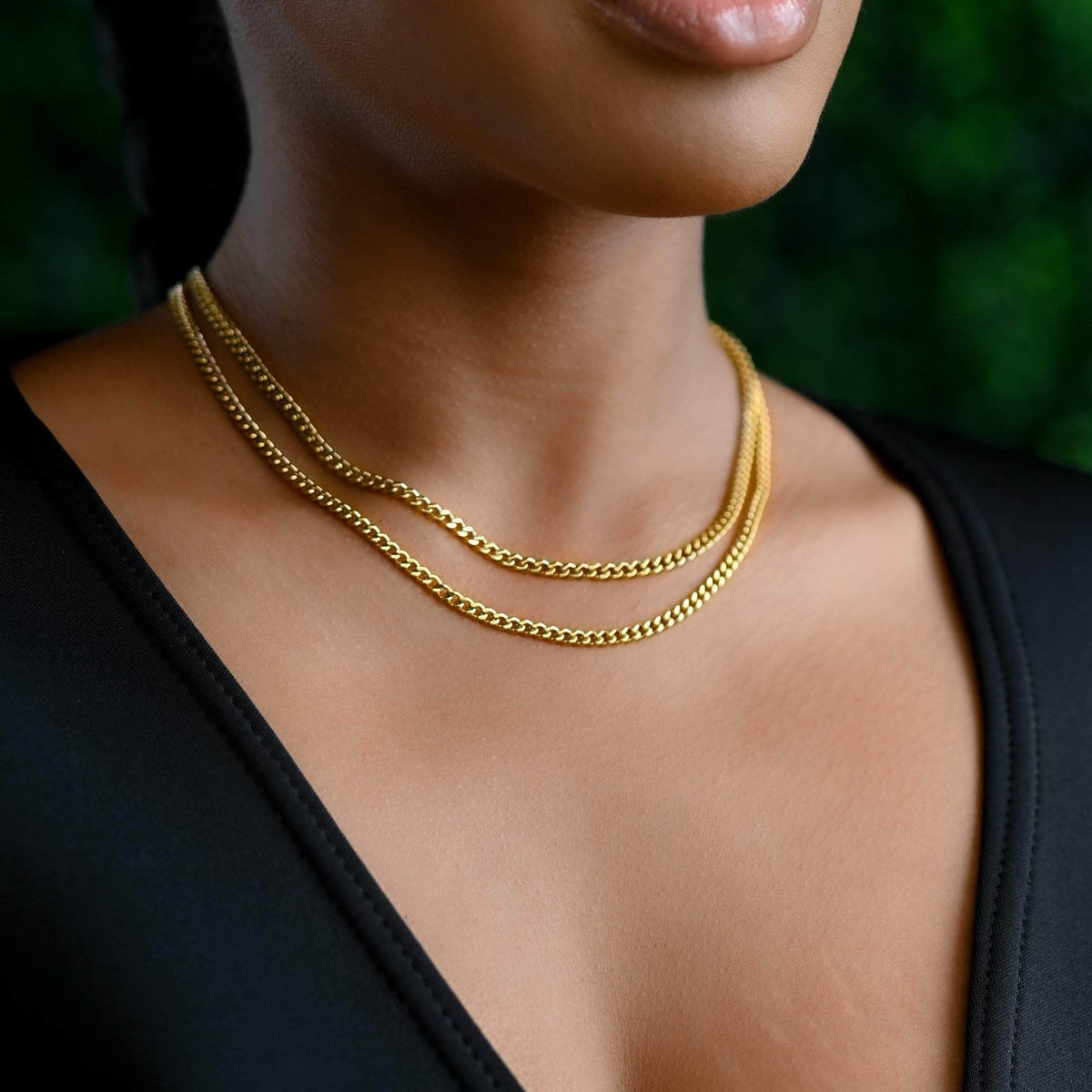 Women's Cuban Link Chain 3mm - Gold Presidents