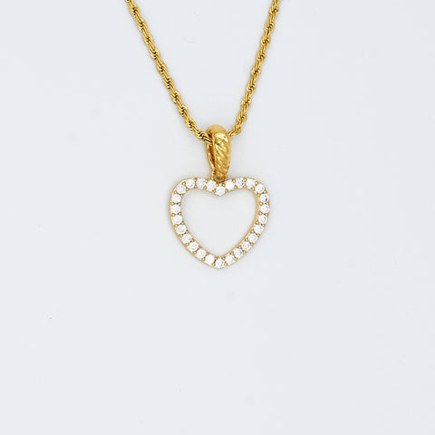 Collier coeur en or