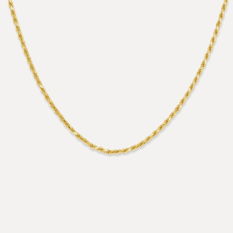 Cadena de cuerda de oro premium - 2,5 mm