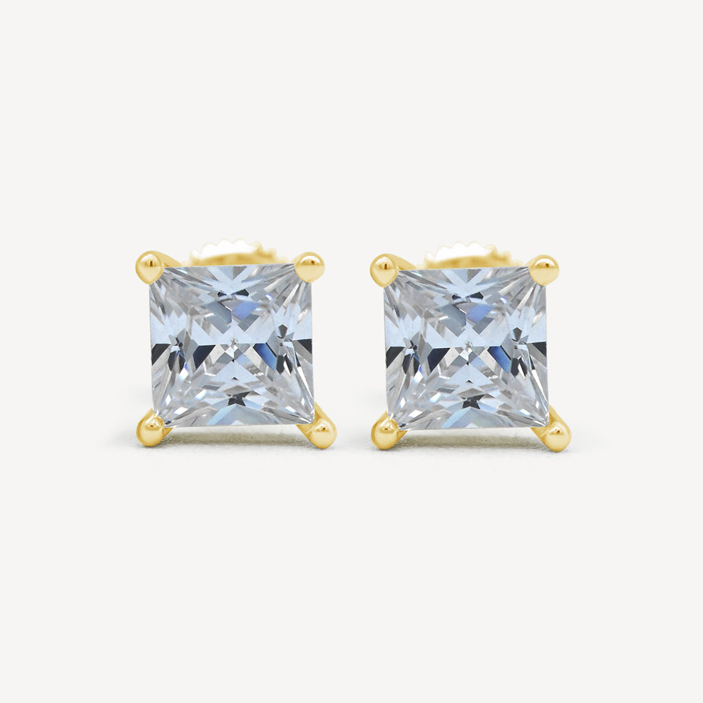 Yellow Halo Diamond Stud Earrings — Ouros Jewels