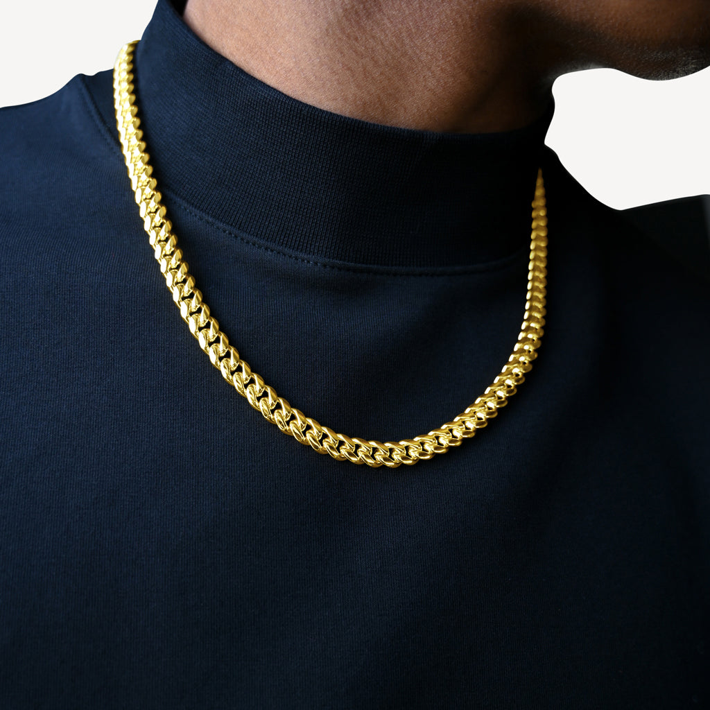 Premium Miami Cuban Link Chain - 8mm | Gold Presidents