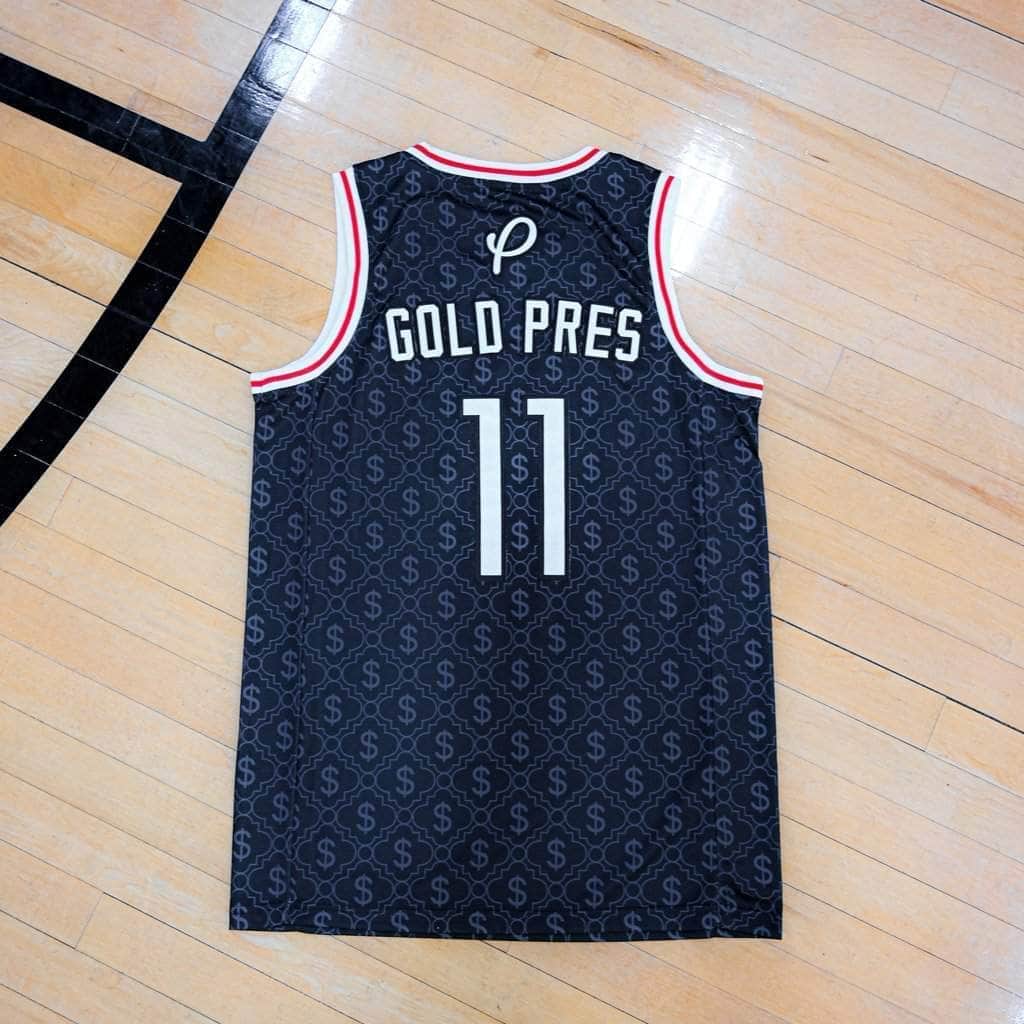 Pres Black Money Basketball Jersey