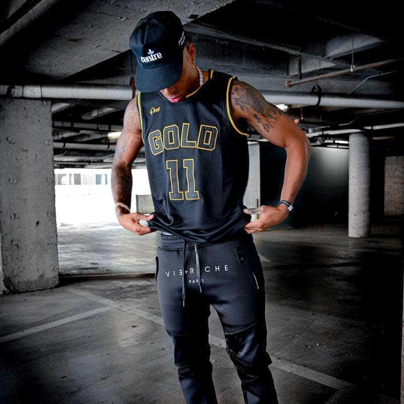 black and gold jersey