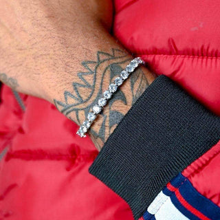 Bracelet tennis diamant 5 mm en or blanc - Or blanc / 6"