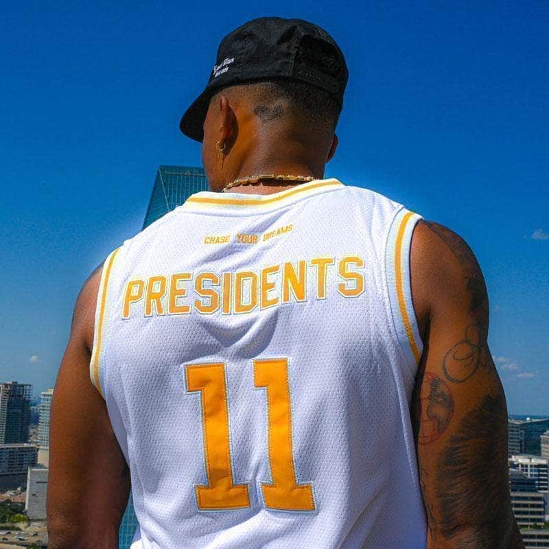 Gold Pres Basketball Jersey - Royal Blue Size XL - Gold Presidents