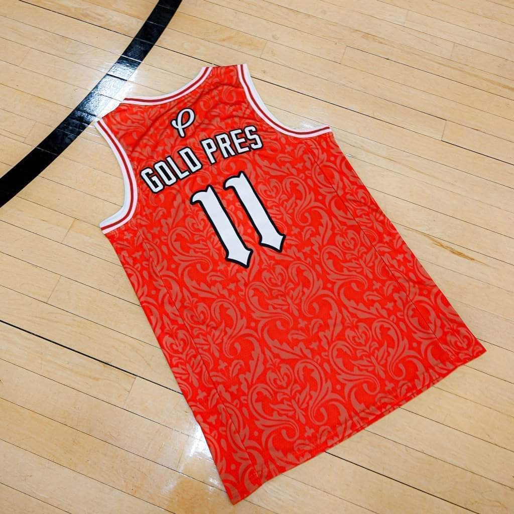 Pres Gold Pres Basketball Jersey