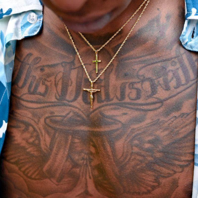 Pres Real Gold Chain 10K Crucifix Cross