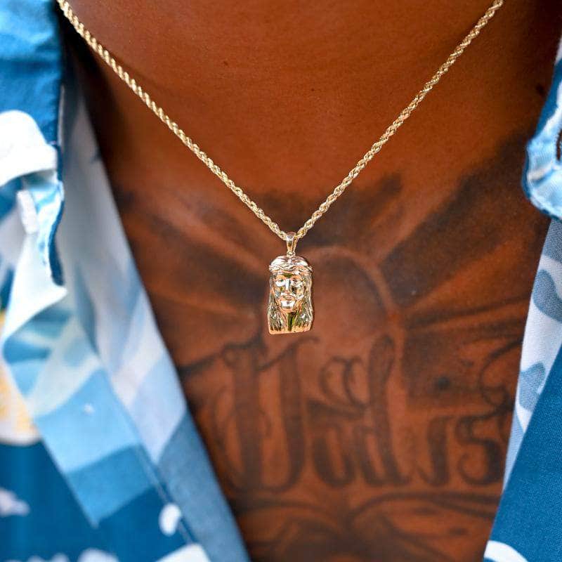 Pres Real Gold Chain 10K Jesus piece