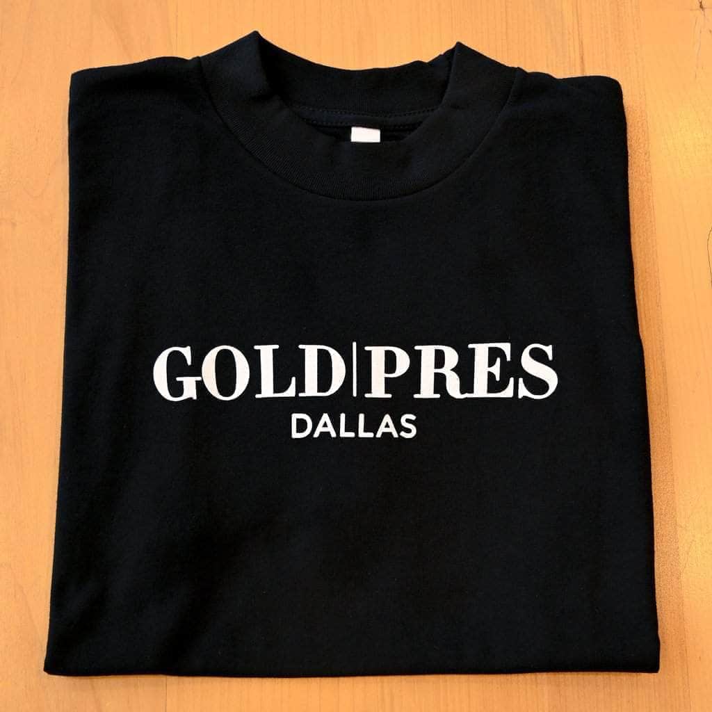 Pres T Shirt Gold | Pres Dallas Short Sleeve Tee - Black