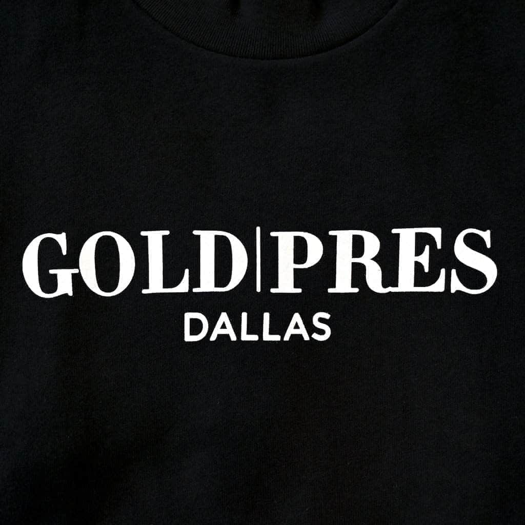 Pres T Shirt Gold | Pres Dallas Short Sleeve Tee - Black