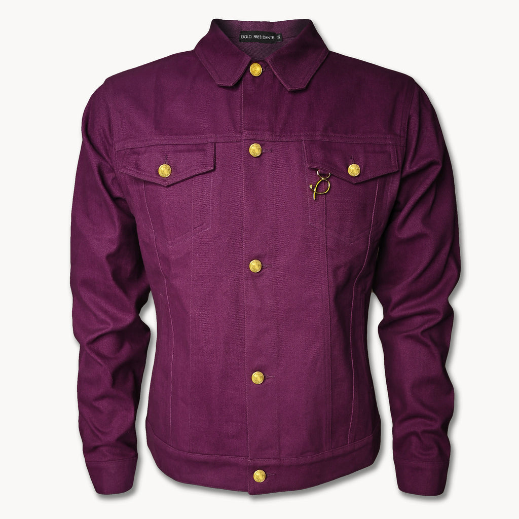 Mens purple jean jacket best sale